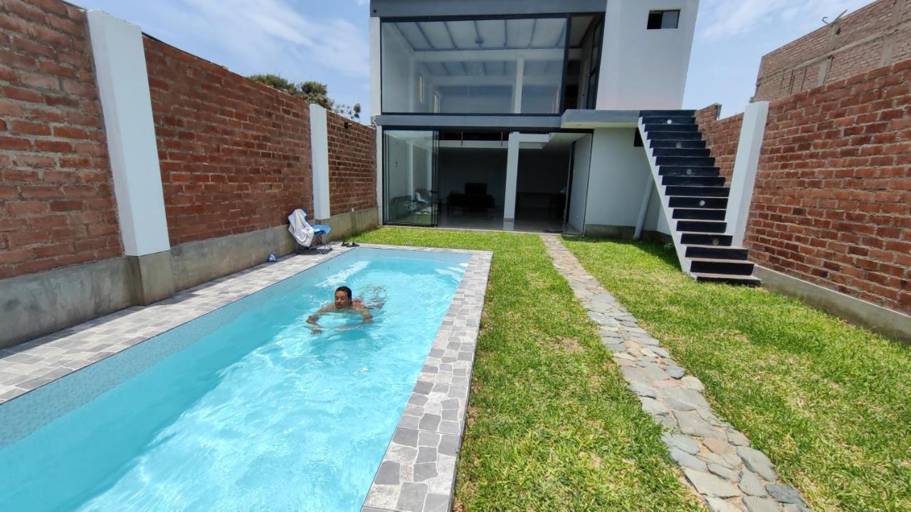 Casa De Playa Con Piscina Villa Ancon Luaran gambar